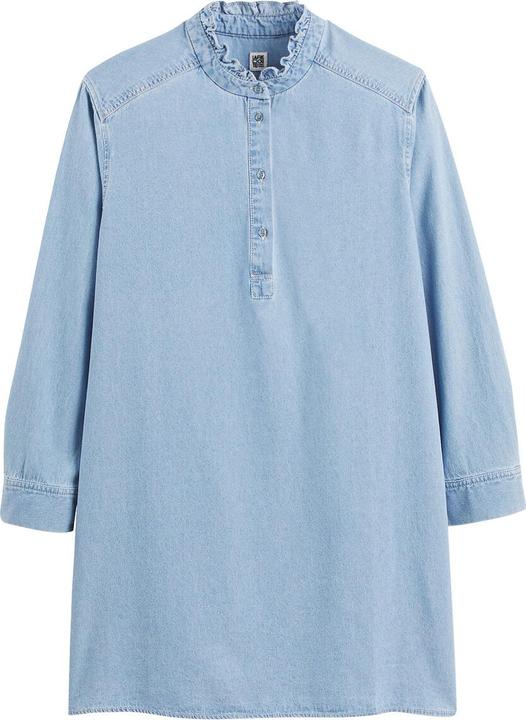Image du produit La Redoute Collections Robe courte en jean avec col à volants (32)