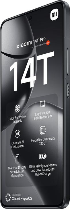 Produktbild Xiaomi 14T Pro (512 GB, Titan Black, 6.67", Dual SIM, 50 Mpx, 5G)