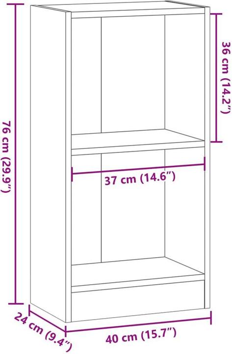 Immagine prodotto VidaXL Bücherregal (40 x 24 x 76 cm)