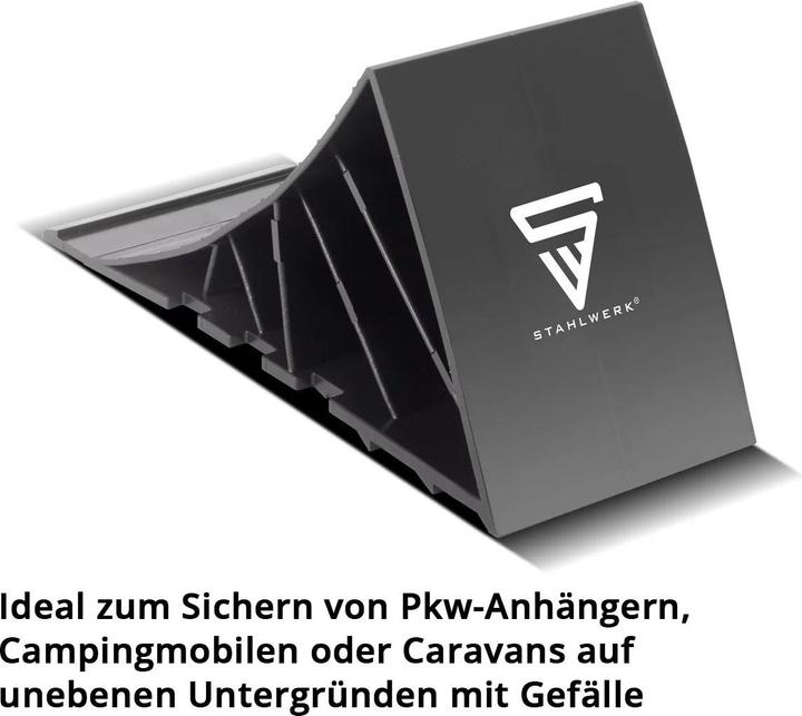 Produktbild Stahlwerk Unterlegkeile mit Halterung GT-01 ST 4er Set bis 1,5t Achslast Radkeil