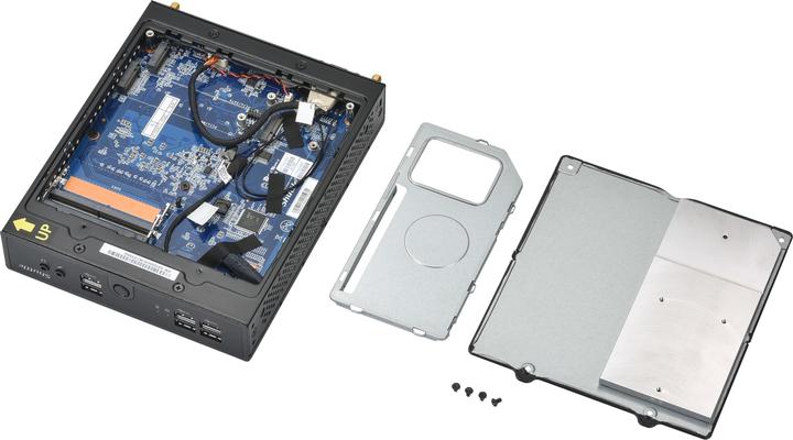 Produktbild Shuttle XPC slim Barebone DS50U, Intel Celeron 7305, 2x LAN (1x 2.5Gbit,1x 1Gbit), 1xCOM,1xHDMI,1xD (Intel Celeron 7305)