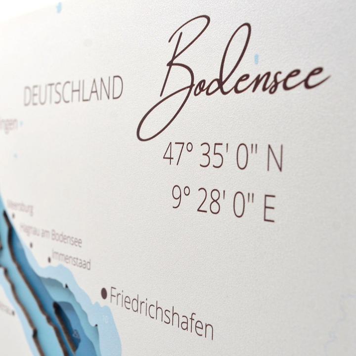 Produktbild Enjoy The Wood Bodensee - Seekarte aus Holz (30 x 45 cm)