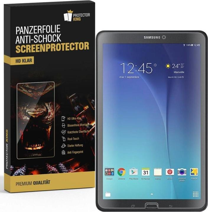 Produktbild Protectorking 6x Panzerfolie Anti-Shock HD Klar (6 Stück, Galaxy Tab E 9.6)