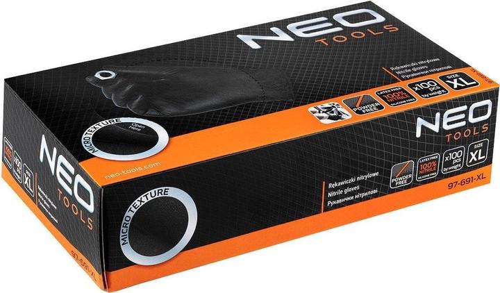 Actual product image Neo Nitrile gloves, black, 100 pieces, size XL (XL)