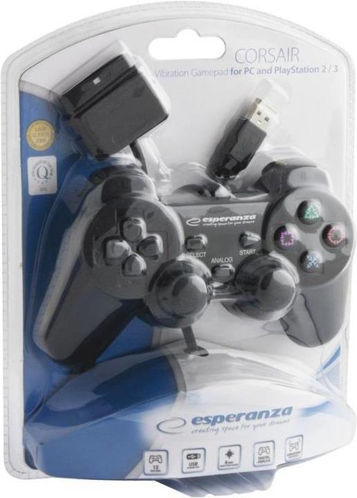 Image du produit Esperanza Panneau de contrôle EG106, PS2 (PS3, PC)