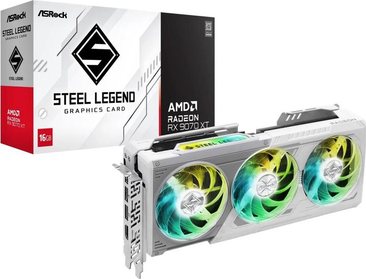 Actual product image AsRock Radeon RX 9070 XT Steel Legend (16 GB)