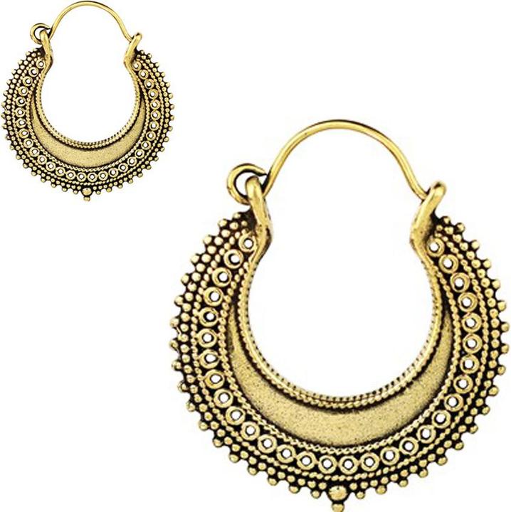 Produktbild Star Piercing Ohrring vergoldet Creole antik (Messing)