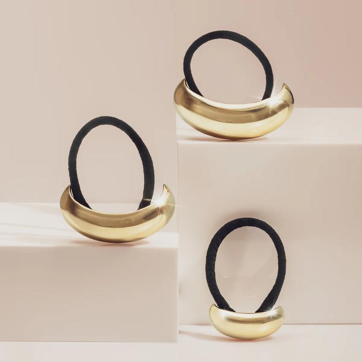 Image du produit Kitsch Haarband Metallwolke Gold L
