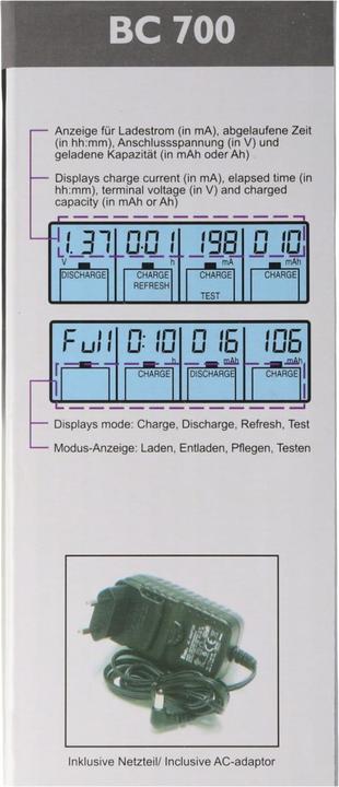 Image du produit AccuCell Panasonic Eneloop CASE avec 2x piles rechargeables Mignon AA et 1 chargeur LCD (4 pcs, AA, 3000 mAh, Piles rechargeables + chargeur)