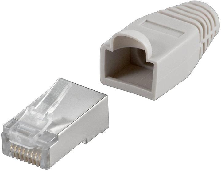 Wirewin Spina RJ45 Cat.6 100 pezzi, schermata, grigia (Connettore del cavo di rete)