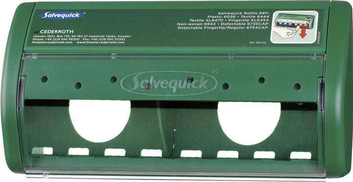 Produktbild Salvequick Pflasterspender 23x11x5 cm (BxHxT) Polycarbonate grün (1 x)
