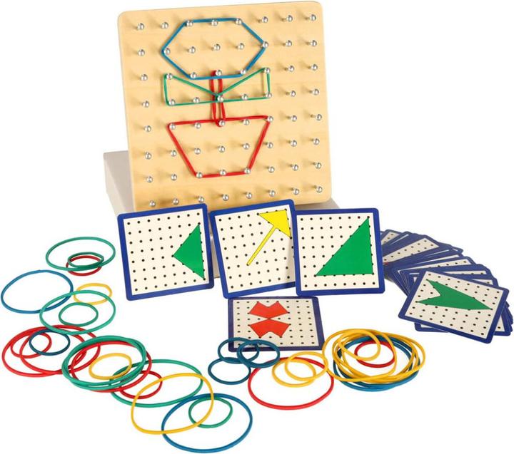 Image du produit Ikonka Geoboard geoplan Puzzle en bois pour créer des formes avec des élastiques
