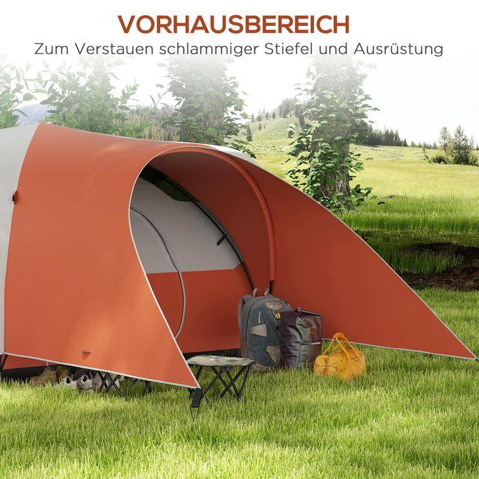 Produktbild Swisshandel24 Tunnelzelt, Campingzelt, Wasserabweisend Familienzelt für 6 Personen, Festivalzelt mit Fenster, Trag (Tunnelzelt, 6 Personen)