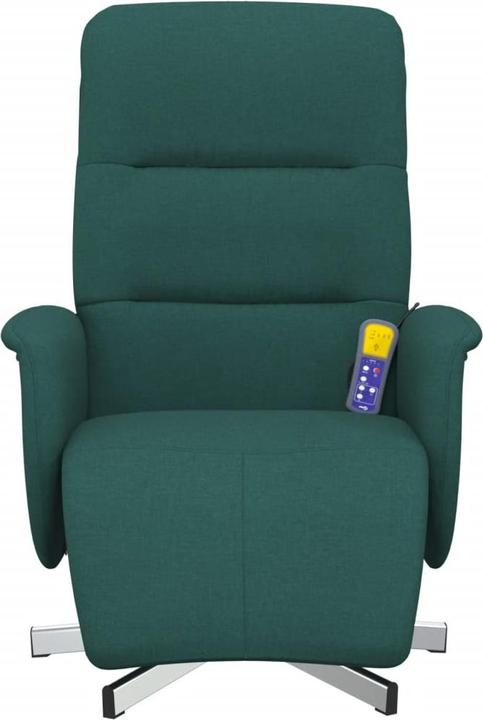 Produktbild VidaXL Massagesessel mit Fussteil Dunkelgrün Stoff,Farbe