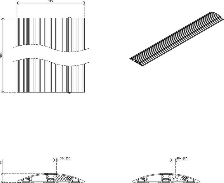 Actual product image Dataflex 31.412 (Cable conduit, 90 cm)