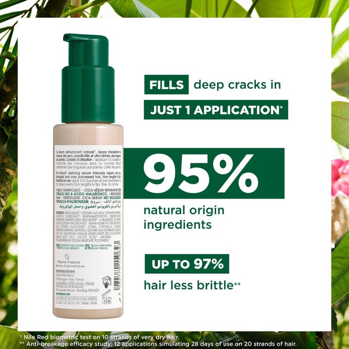 Actual product image Klorane Repairing cica serum with organic cupuaçu (100 ml)