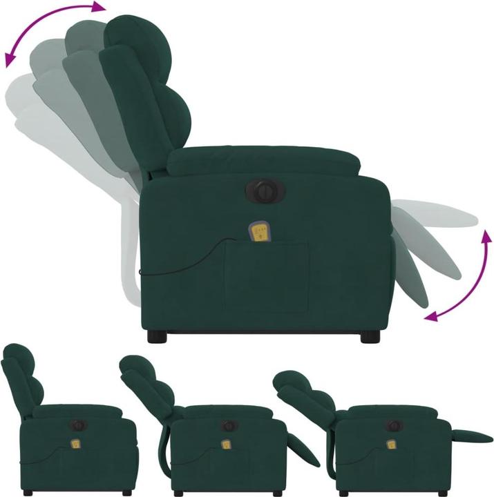 Produktbild VidaXL Massagesessel mit Aufstehhilfe Elektrisch Samt