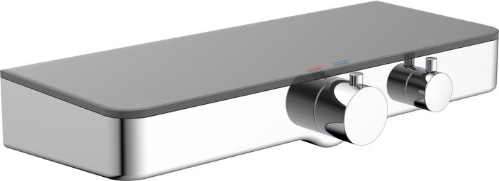 Actual product image Schütte Ocean Thermostatische Douchekraan met glazen Planchet - 150 mm Hartafstand - Chroom & Antraciet