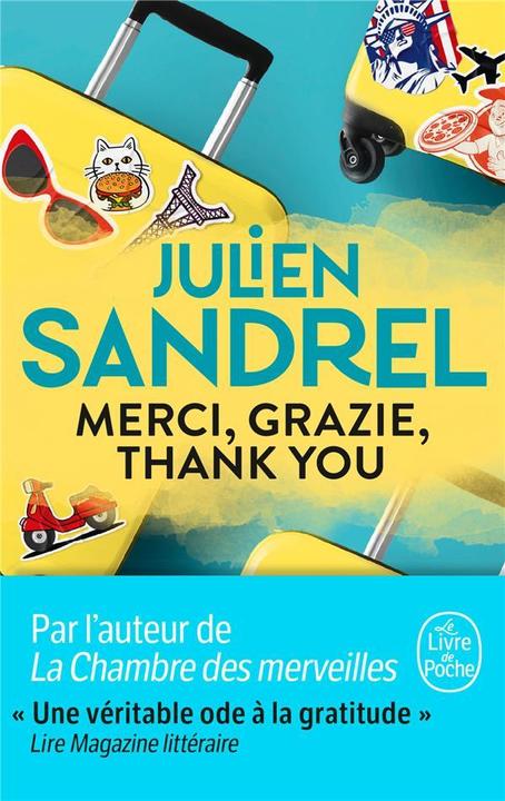 Produktbild Merci, grazie, thank you (Französisch, Julien Sandrel, 2023)