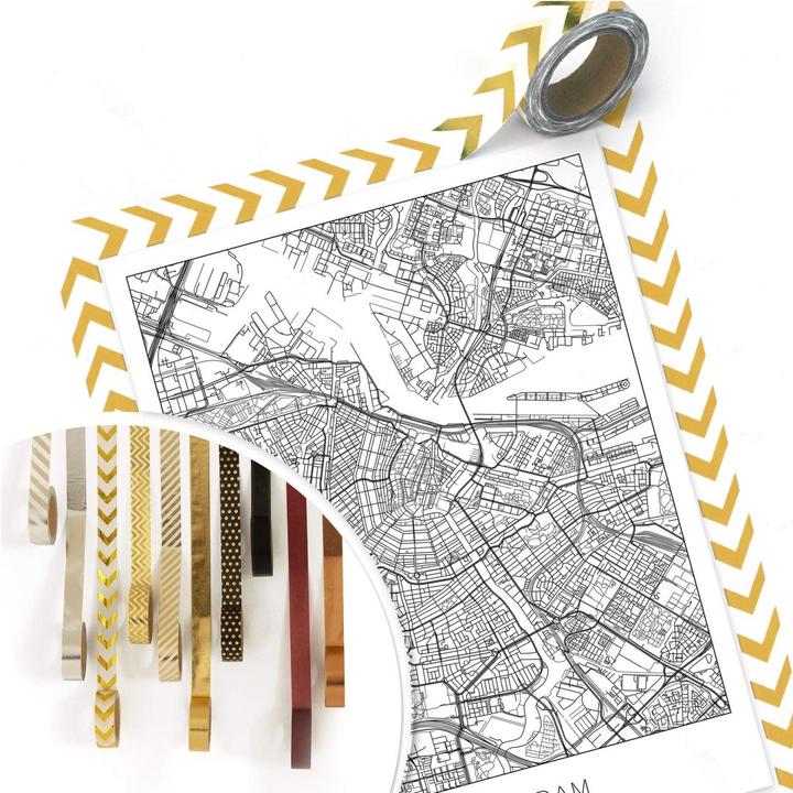 Produktbild Trenddeko Stadtplan Amsterdam (120 x 150 cm)
