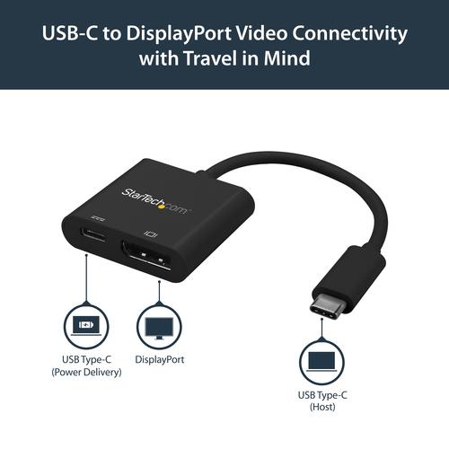 Produktbild StarTech USB C to DisplayPort (DP, USB Typ-C, 5 cm)