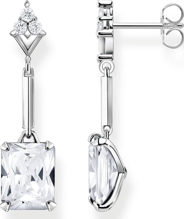 Thomas Sabo Ohrring Weisser Stein Silber (925er Silber)