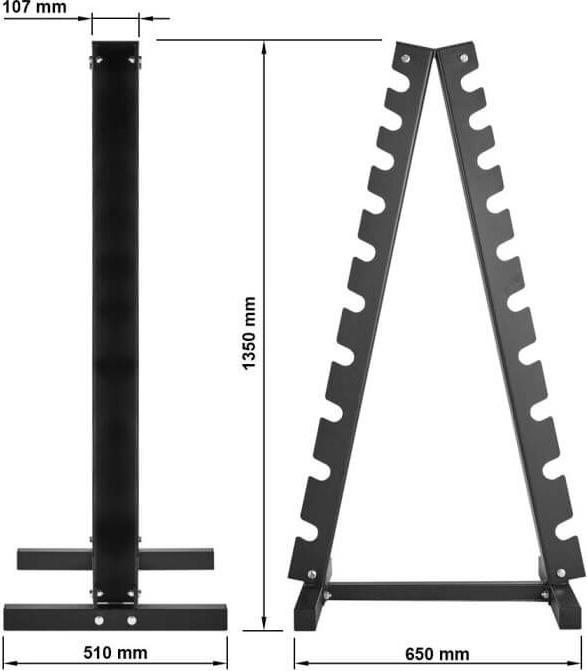 Produktbild ATX Hantelpyramide 10 Paar-schwarz