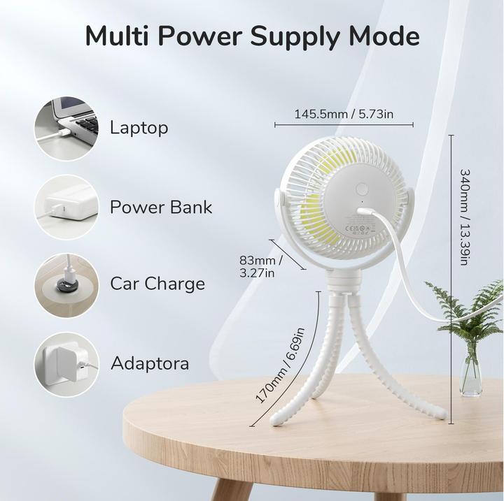 Image du produit Jisulife Ventilateur pour poussette Life2S (5000mAh) vert