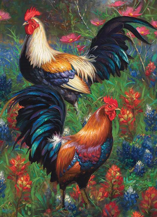 Actual product image Cobble Hill Puzzle 1000 Roosters (1000 pieces)