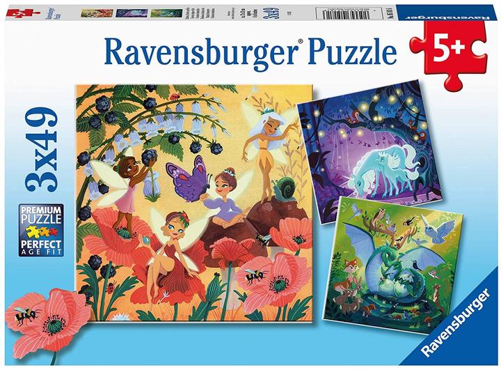 Produktbild Ravensburger Puzzle Einhorn, Drache und Fee (49 Teile)