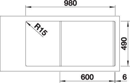 Image du produit Blanco DIvon II 6 S-IF (Evier encastré, 100 cm, 51 cm)