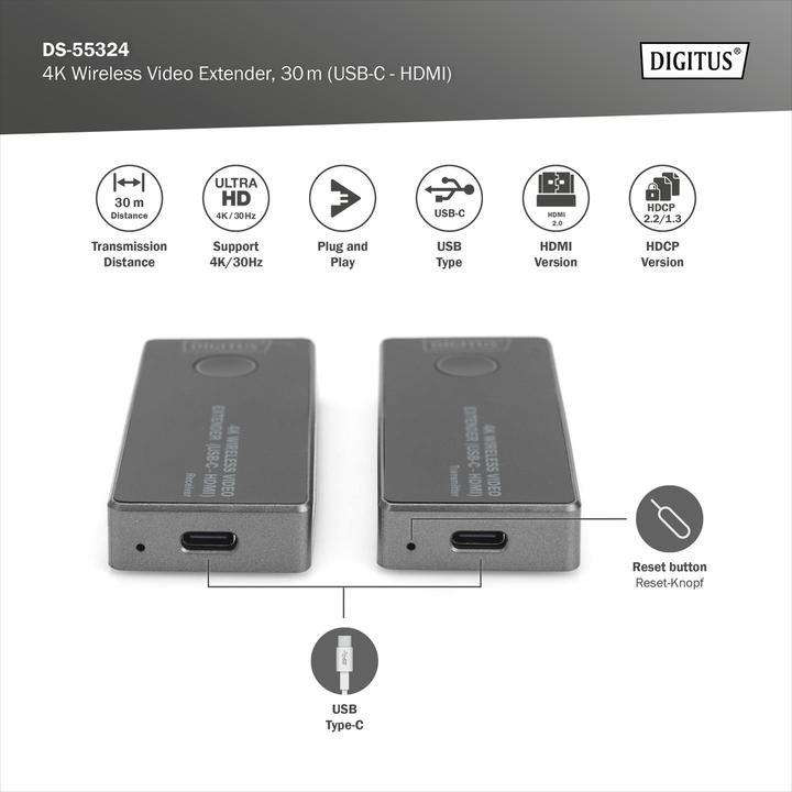 Actual product image Digitus DS-55324 (30 m, HDCP 2.2, HDCP)