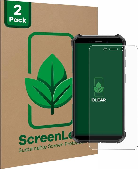 Actual product image ScreenLeaf Screen Protector sustainable Screen Protection, clear, anti-scratch (2 Piece, Ulefone Armor X12 Pro)