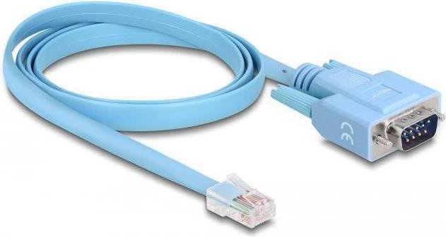 Image du produit Delock Adaptateur RS-232 DB9 mâle vers 1 x série RS-232 RJ45 mâle 1 m (1 m)