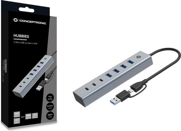 Immagine prodotto Conceptronic HUBBIES20G (USB-C, 7 Porti)
