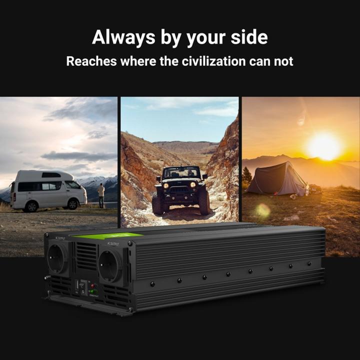 Actual product image GreenCell Inverter 24V to 230V Pure sine 3000W