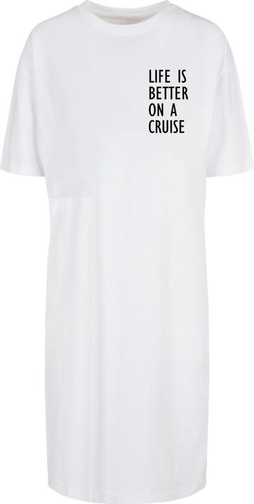 Merchcode Ladies Life Is Better Oversized Slit Tee Dress - 118929 (XXL)