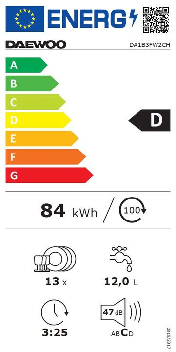 Etichetta energetica Daewoo DA1B3FW2CH