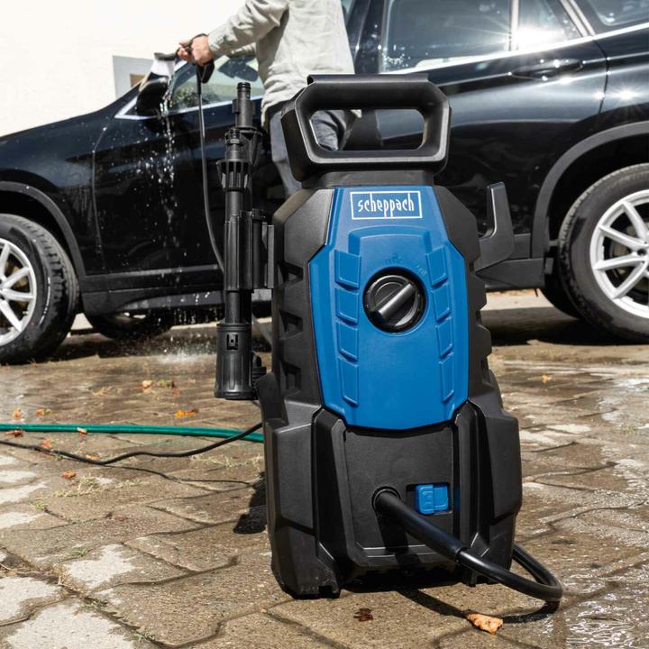 Actual product image Scheppach High-pressure cleaner 1400W, 110 bar incl. Quick-Connect system & accessories (Electrical connection)