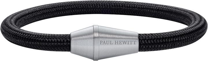 Immagine prodotto Paul Hewitt Bracciale Conic Argento Nylon Nero XL (21 cm, Acciaio inossidabile, Nylon)