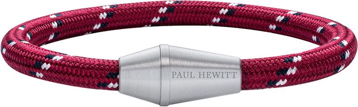 Paul Hewitt Bracelet Conic Silver Nylon Red Black White L (20 cm, Nylon)