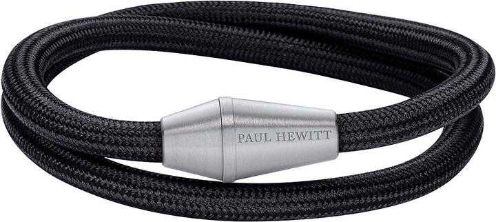 Produktbild Paul Hewitt Bracelet Conic Wrap Silver Nylon Black L (40 cm, Nylon)
