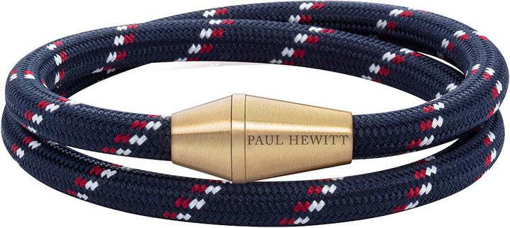 Image du produit Paul Hewitt Bracelet Conic Wrap Brass Nylon Bleu Rouge Blanc M (38 cm, Nylon)