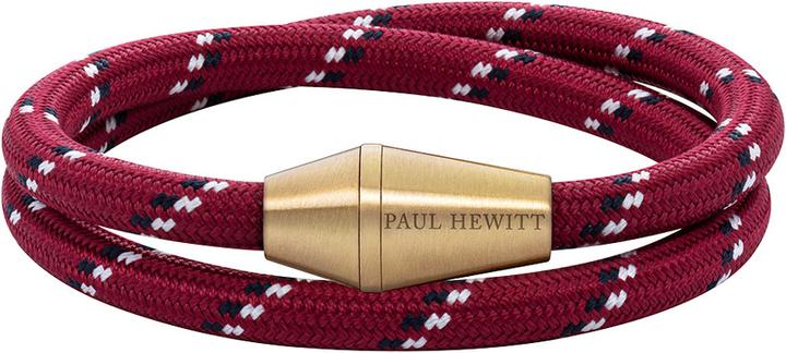 Paul Hewitt Bracelet Conic Wrap Brass Nylon Red Black White M (38 cm, Nylon)