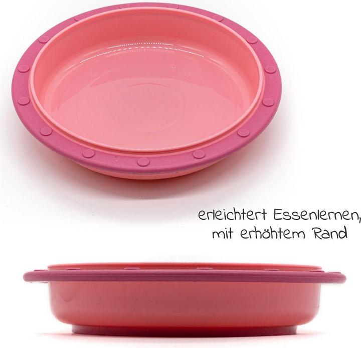 Actual product image MiaMia Children's plates & porridge bowls Baby plates to go incl. cutlery - Pink
