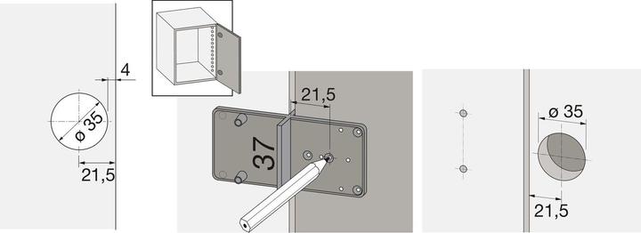 Immagine prodotto Hettich Ankrn-Schablone (Lamiera forata, 1 pz.)