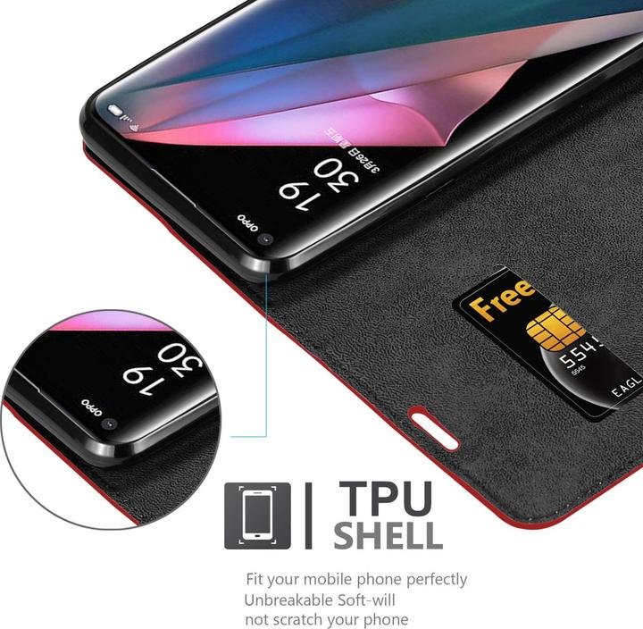 Actual product image Cadorabo Book Invis. Magnet sleeve (Oppo Find X3 Pro)
