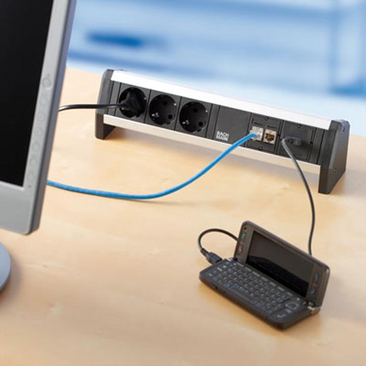 Produktbild Bachmann DESK Verlängerungsschnur (3 x, CEE 7/4, 0.33 m)