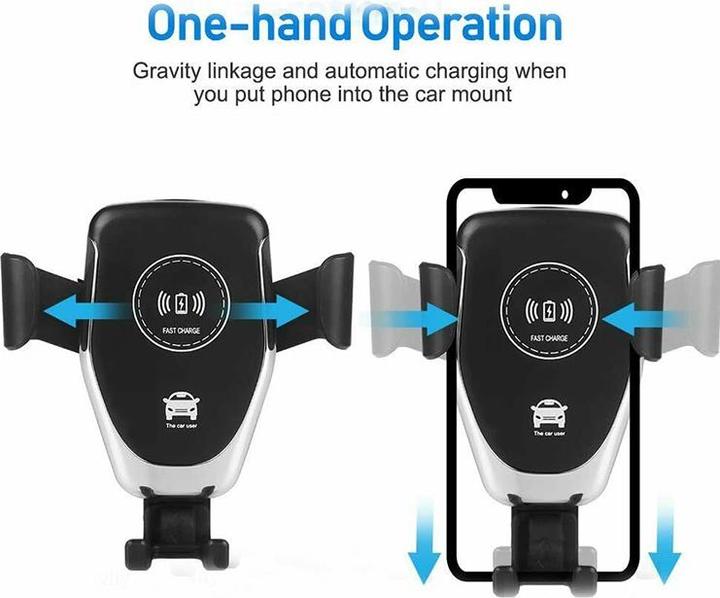 Produktbild PhoneLook Wireless Smartphone Halterung Car Mount 10W Qi Universal Halterung Klammer- & Kleb Aufsatz