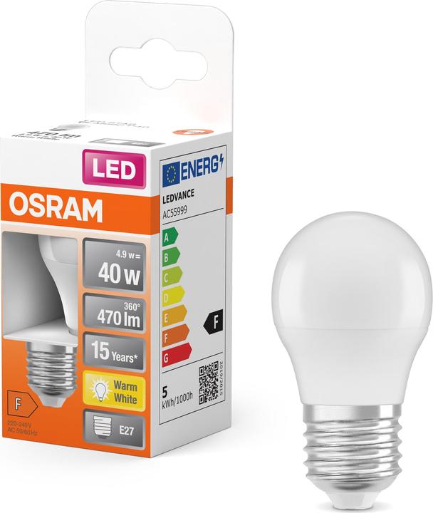 Produktbild Osram Led Star Classic P (E27, 40 W, 470 lm, 1 x, F)